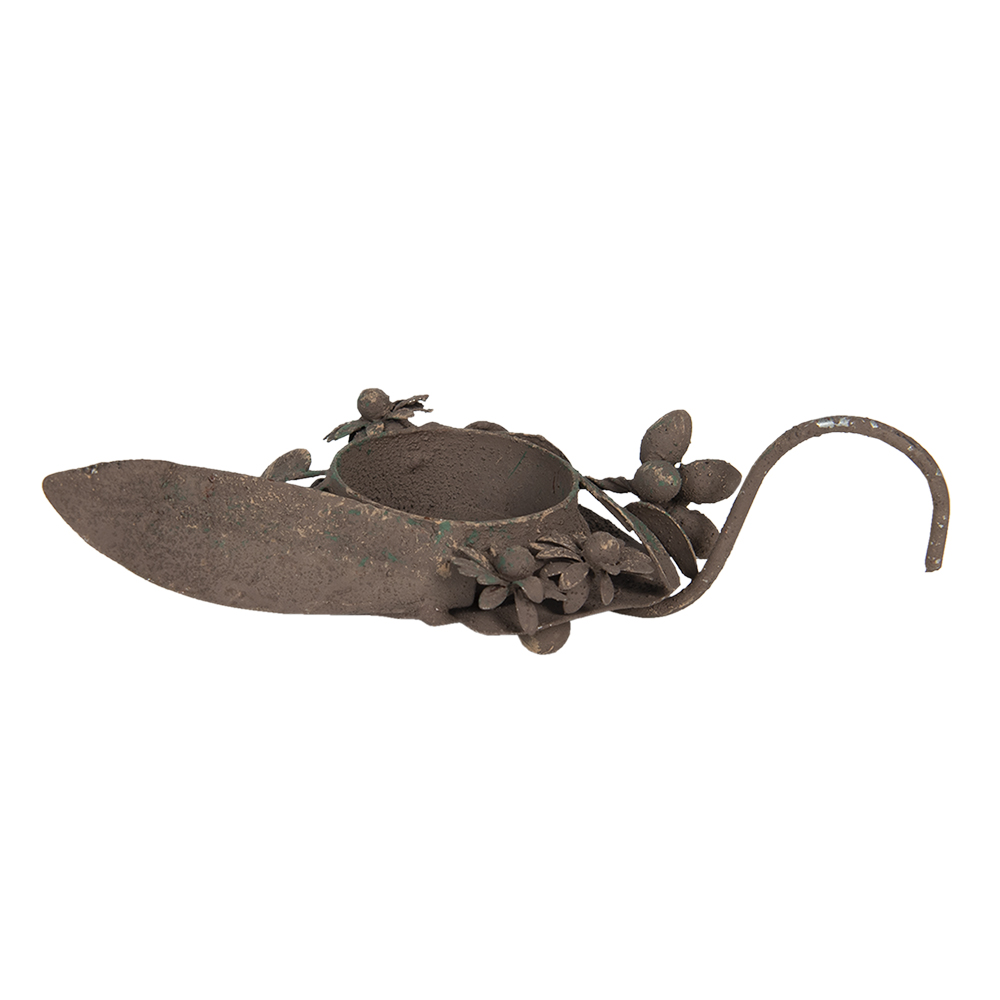 Tealight Holder Brown 13x9x3 cm