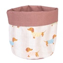 Cestino portapane Beige Rose Ø 15x16 cm