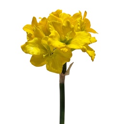 [5PL0327Y] Branche décorative avec fleurs Jaune Vert 87 cm
