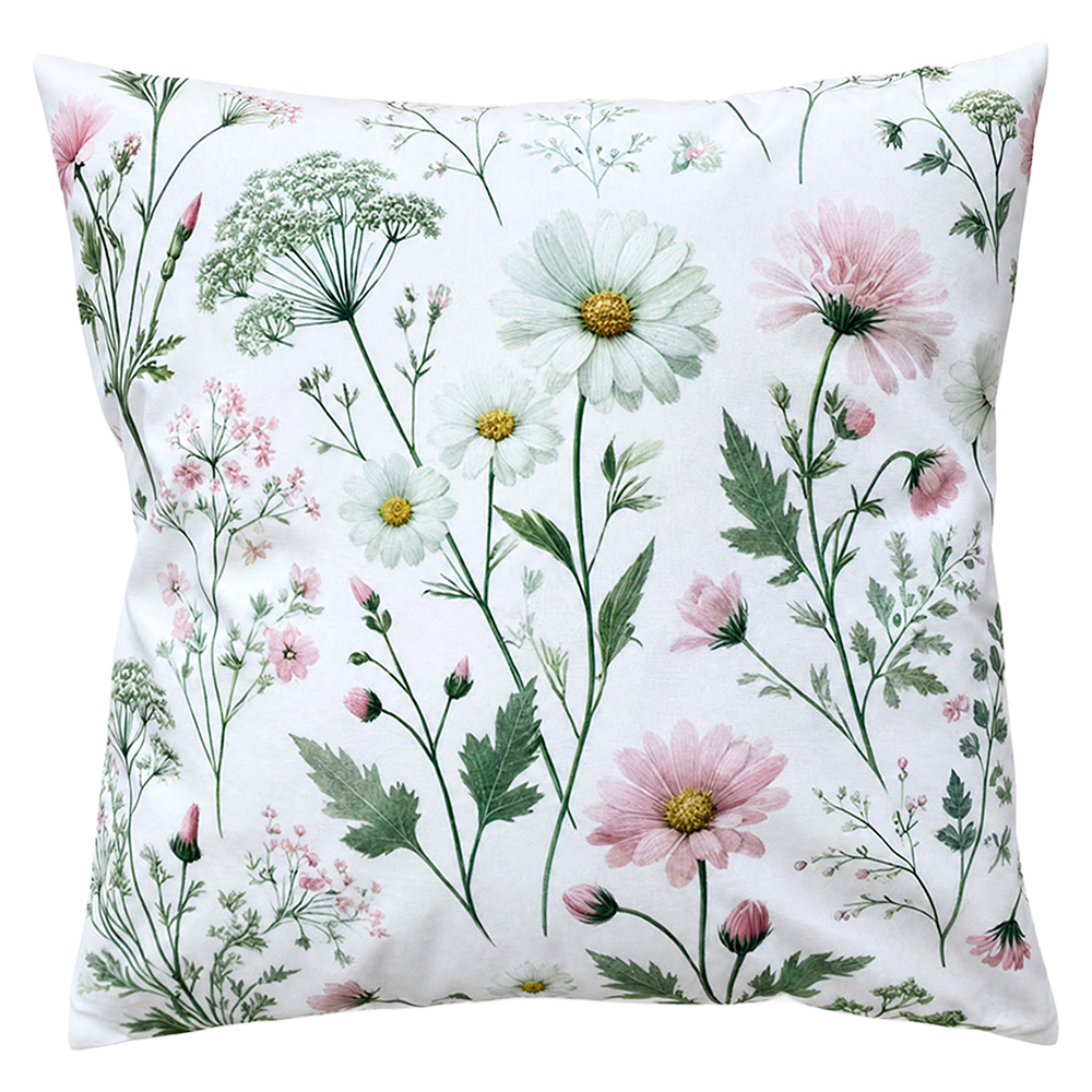 Cushion filled Beige Pink 45x45x4 cm