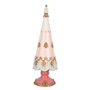 Weihnachtsdeko Weihnachtsbaum Rosa Weiß Ø 10x30 cm
