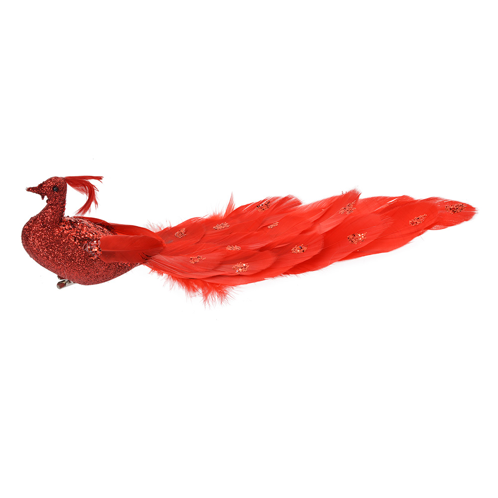 Décoration de Noël Oiseau Rouge 30x9x9 cm