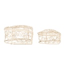 Baskets White (set 2) 10x10x6 / 8x8x5 cm