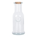 Bouteille de décoration avec couvercle en liège Transparent Ø 9x21 cm