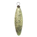 Weihnachtskugel XL Grün, Braun 7x5x23 cm