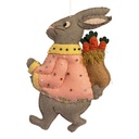 Anhänger Kaninchen aus Filz Braun Gelb 10x2x17 cm