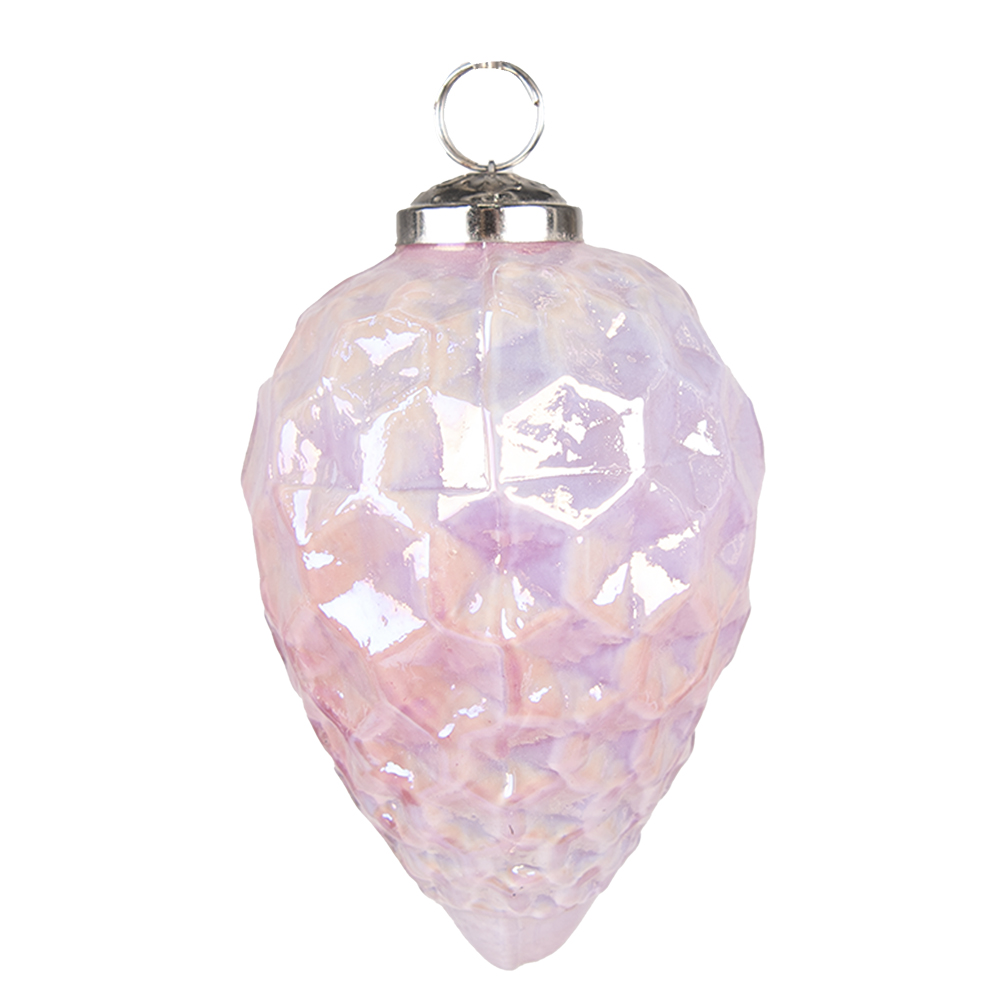 Christmas Bauble Pink Ø 6x11 cm