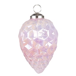[6GL3727] Boule de Noël Rose Ø 6x11 cm