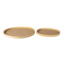Servierschalen 2er Set Braun Ø 40x3 / Ø 31x3 cm