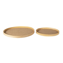 [64853] Decoratieve schaal (set 2) Ø 40x3 / Ø 31x3 cm