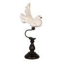 Decoration Bird White Brown 15x11x36 cm