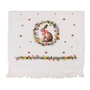 Guest Towel White Brown 40x66 cm