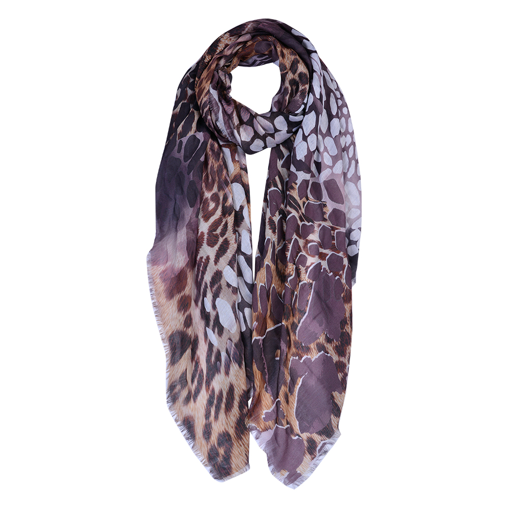 Schal Damen Muster Braun 90x180 cm