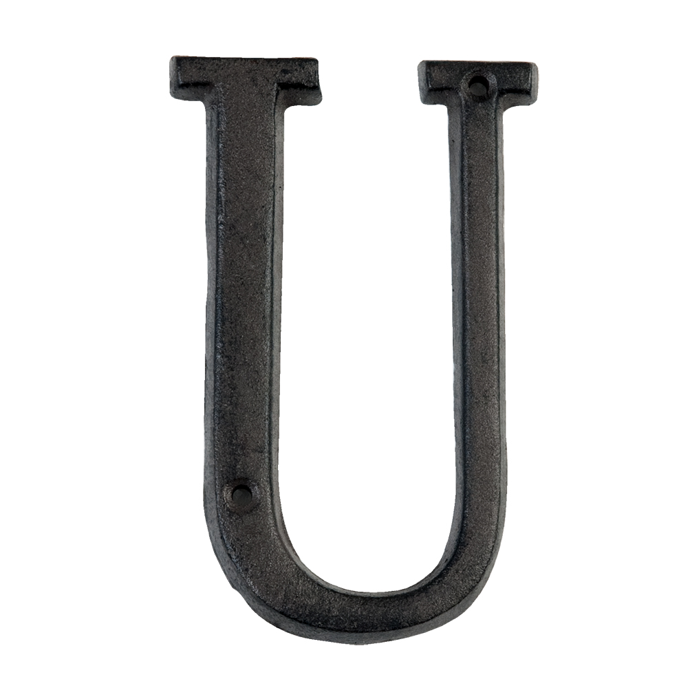 Lettera U Marrone 8x1x13 cm