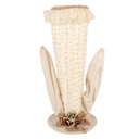 Deko Hut Beige 20x20x45 cm