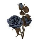 Deko Ast mit Blumen Blau Grün 12x12x70 cm