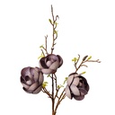 Branche de décoration avec fleurs Violet Marron 20x20x106 cm