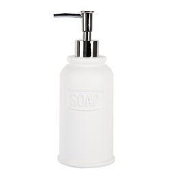 [65874] Soap Dispenser White Ø 8x21 cm / 350 ml