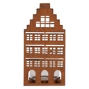 Kerzenhalter Haus Braun 10x10x20 cm