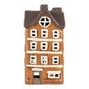 Dekoration Haus Orange Grau 12x10x23 cm