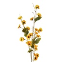 Deko Ast mit Blumen Gelb Grün 25x6x107 cm
