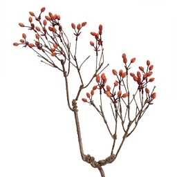 [5PL0204] Decorative Artificial Branch Brown Orange 30x4x85 cm