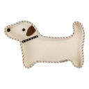 Filz-Schale Hund Weiß Braun 20x13x3 cm