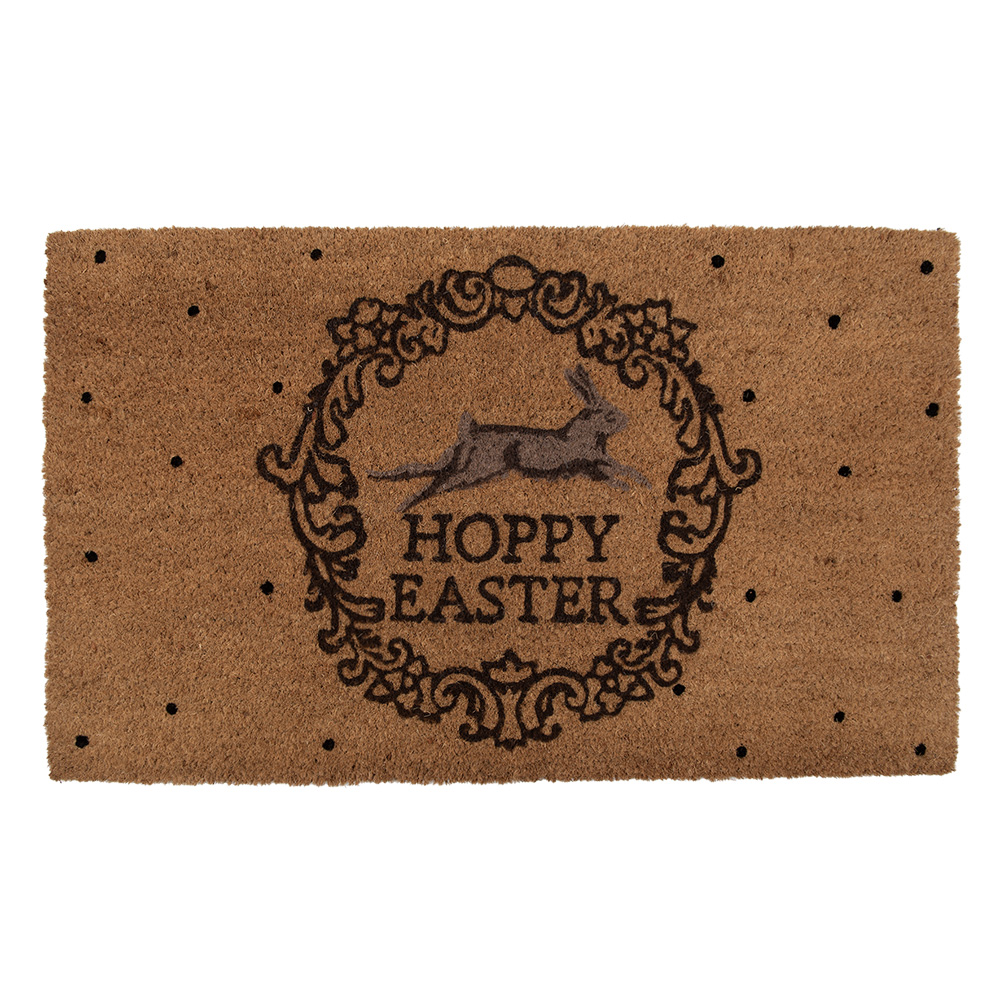 Doormat Inside Brown Black 75x45x1 cm