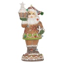Christmas Decoration Santa Claus with LED Brown White 15x13x32 cm / 3xAAA