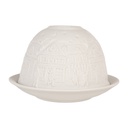 Portacandele Bianco Ø 12x8 cm