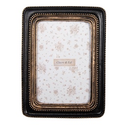 [2F1284] Picture Frame Black Gold colored 15x2x20 cm / 10x15 cm