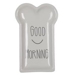 [6CE1367] Piatto da Colazione Bianco 10x17x2 cm