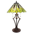 Lampada da tavolo Verde Tiffany Ø 41x62 cm E27/max 2x60W