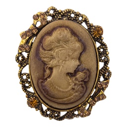 [JZPI0099] Broche cameo bruin