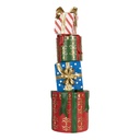 Decoration of stacked Presents Red Green 23x22x71 cm