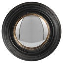Wall Mirror Black Ø 16x4 cm