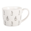 Becher Weiß Schwarz 12x8x7 cm / 275 ml