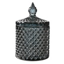Storage Jar with lid Grey Ø 9x14 cm