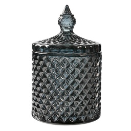 [6GL4722] Bocal avec couvercle Gris Ø 9x14 cm