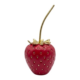 [6PR6418] Decoratie aardbei Ø 16x36 cm