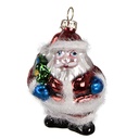 Christmas Bauble Red White 5x4x8 cmcm