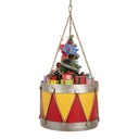 Decorative Drum Yellow Red Ø 21x34/43 cm