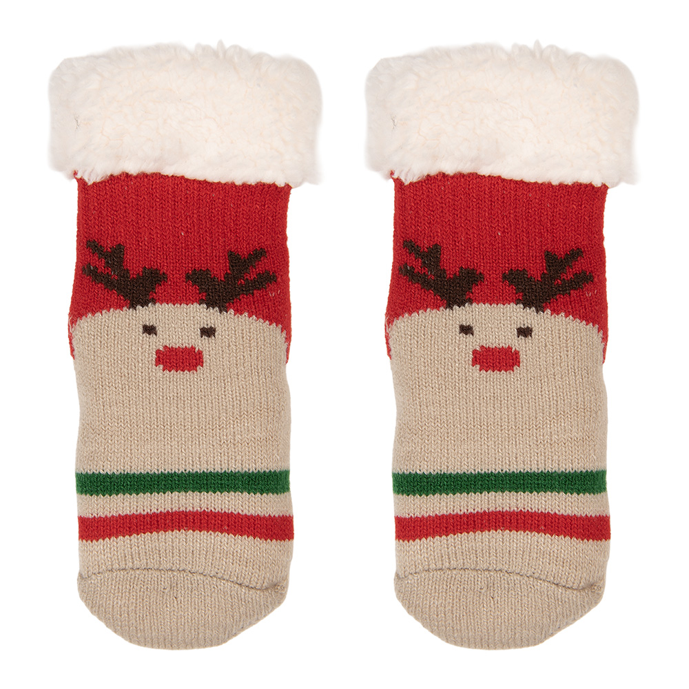 Chaussettespour enfants Rouge Beige one size