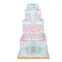 Decoration of stacked Presents Green Pink 14x16x36 cm