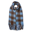 Schal Damen Blau Braun 39x200 cm