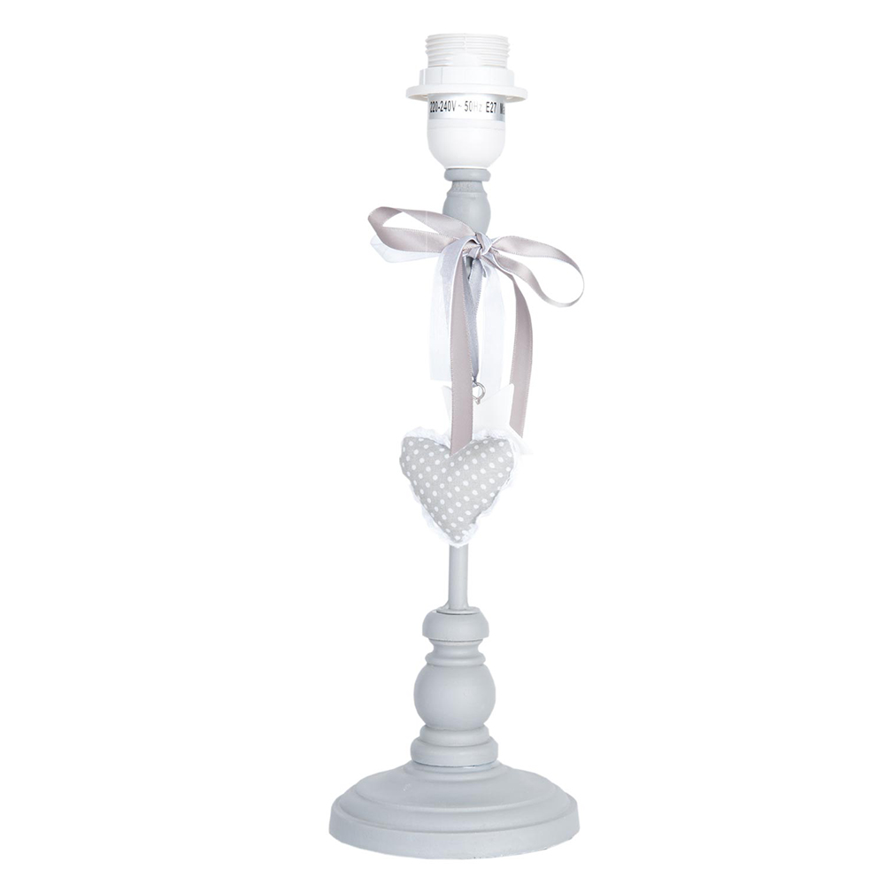 Base Lampada da Tavolo Grigio Ø 12x38 cm E27/max 1x40W