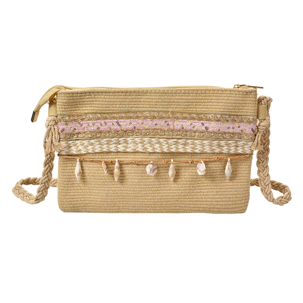 Handbag Women Brown Pink 30x3x18 cm