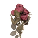 Deko Ast mit Blumen Rot Grün 8x13x43 cm