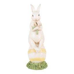 [6PR5243] Décoration des Lapin Blanc Vert 7x7x19 cm