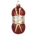 Christmas Bauble Red White Ø 5x10 cm